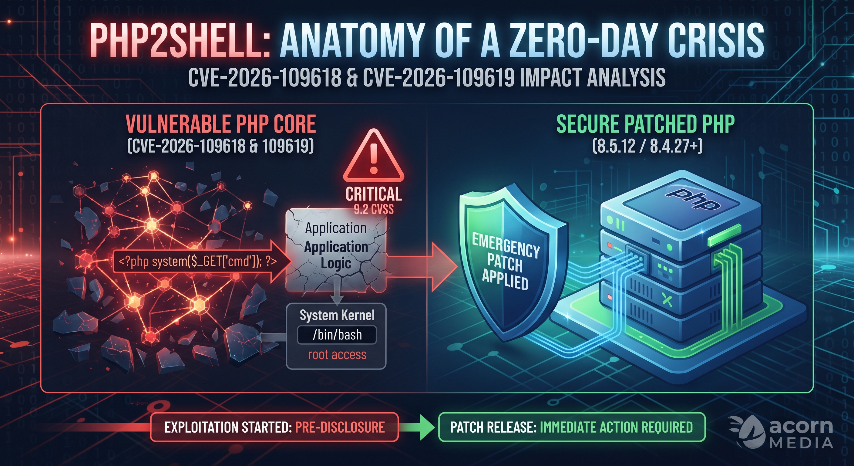 Breaking Down PHP2Shell: The Zero-Day Core Vulnerabilities (CVE-2026-109618 & CVE-2026-109619) and How to Defend Your Servers